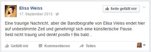 Screenshot Facebook Bandauflösung Elisa Weiss