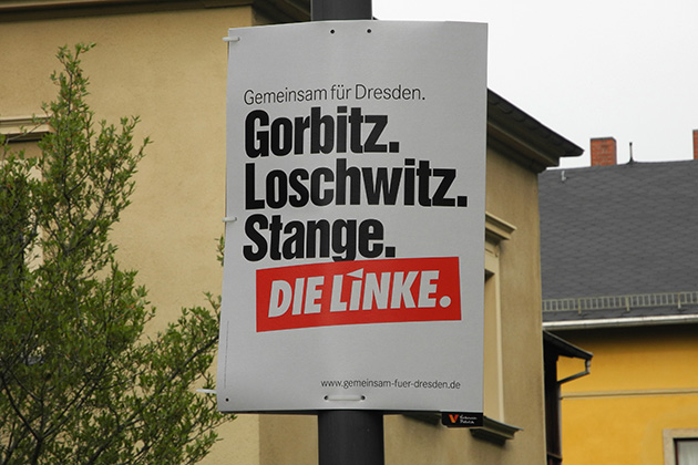 OB-Wahl Dresden, Wahlplakate, Stange