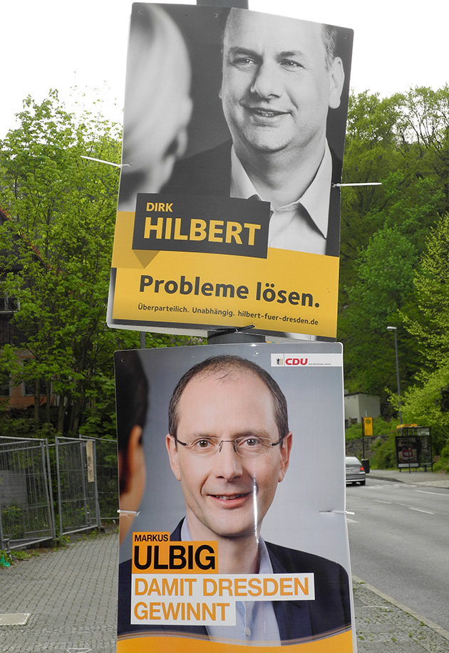 OB-Wahl Dresden, Wahlplakate Ulbig, Hilbert