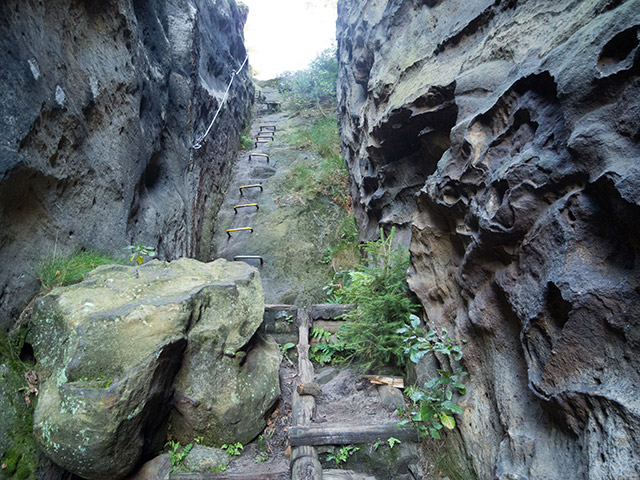 Sächsische Schweiz, Häntzschelstiege, unterer Abschnitt