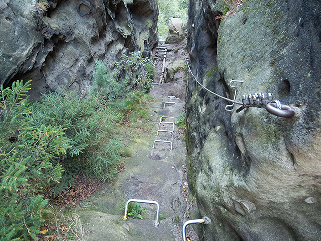 Sächsische Schweiz, Häntzschelstiege, unterer Abschnitt