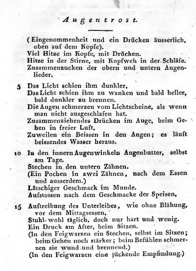 Samuel Hahnemann: „Reine Arzneimittellehre, Auszug Band 5