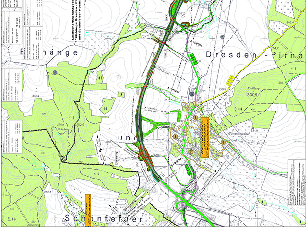 Karte Planfeststellungsverfahren S 117 Doberberg Wünschendorf