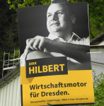 Wahlplakat Hilbert Ärmel hochkrempeln